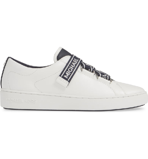 michael kors casey logo tape leather sneaker