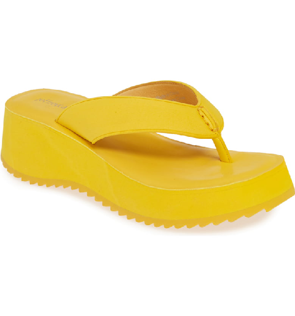 yellow platform flip flops