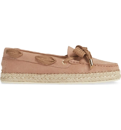 Shop Tod's Espadrille Loafer In Glove Pink