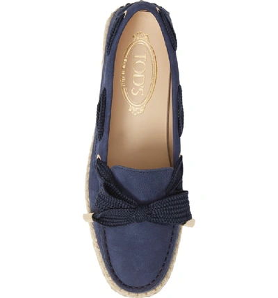 Shop Tod's Espadrille Loafer In Blue