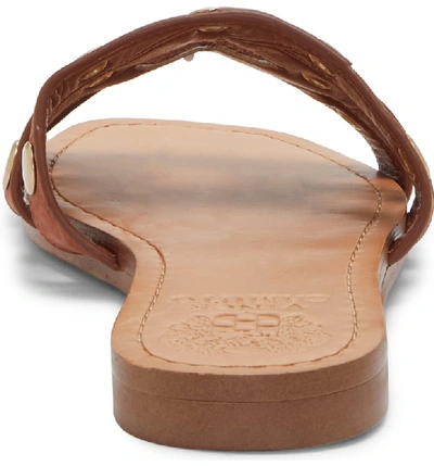 Shop Vince Camuto Vazista Studded Slide Sandal In Nut Mix Nubuck Leather