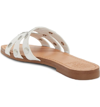 Shop Vince Camuto Vazista Studded Slide Sandal In Pure Leather