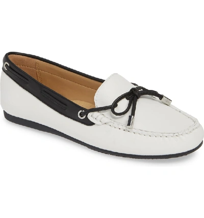 Shop Michael Michael Kors Sutton Moccasin In Optic White Nappa Leather