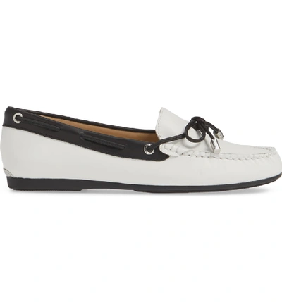 Shop Michael Michael Kors Sutton Moccasin In Optic White Nappa Leather