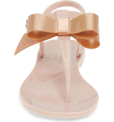 Shop Ted Baker Teiya T-strap Bow Sandal In Pink Blossom