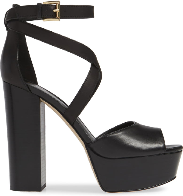 michael michael kors burke leather platform sandal