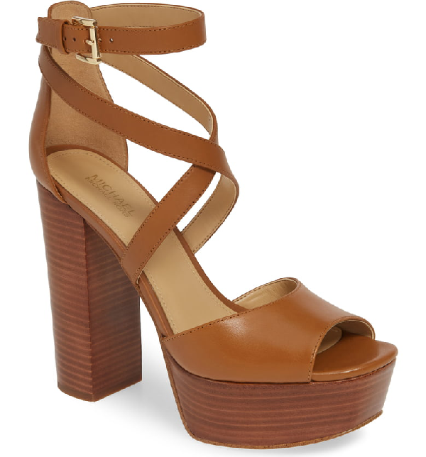 burke leather platform sandal