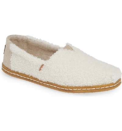 Shop Toms Classic - Alpargata Slip-on In Faux Shearling Fabric