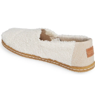 Shop Toms Classic - Alpargata Slip-on In Faux Shearling Fabric