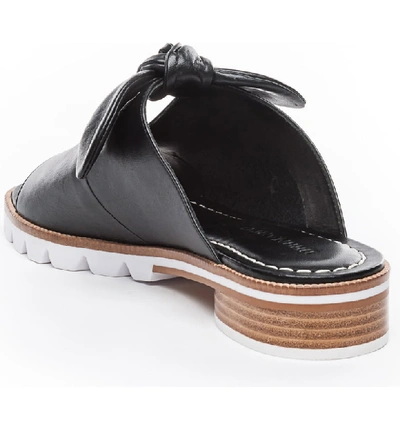 Shop Bernardo Alice Bow Slide Sandal In Black Leather