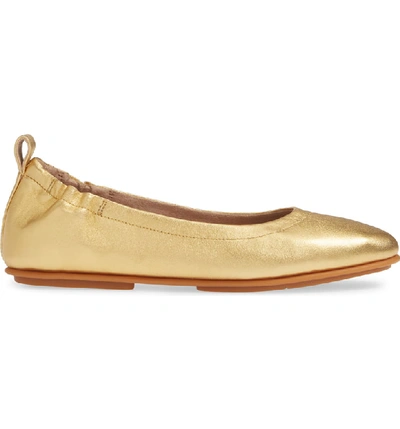 Shop Fitflop Allegro Ballet Flat In Artisan Gold Leather