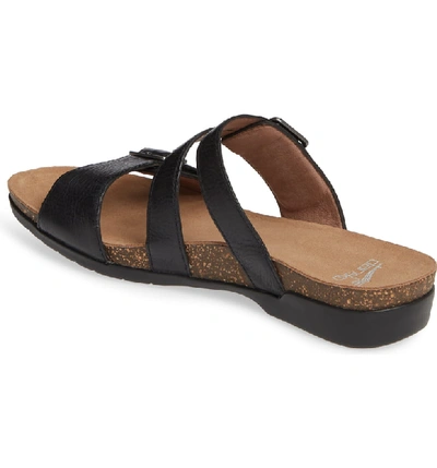 Dansko Rosie Slide Sandal In Black Leather ModeSens