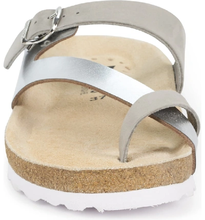 Shop Mephisto Nalia Slide Sandal In Light Grey Patent