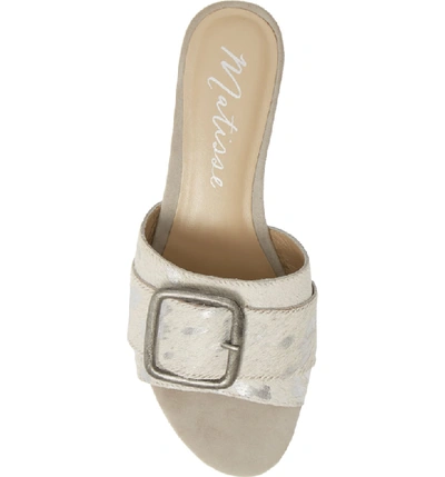 Shop Matisse Ever After Genuine Calf Hair Slide Sandal In Ivory