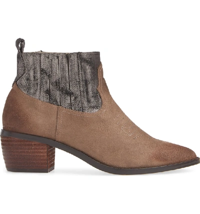 Shop Band Of Gypsies Borderline Bootie In Taupe Faux Suede