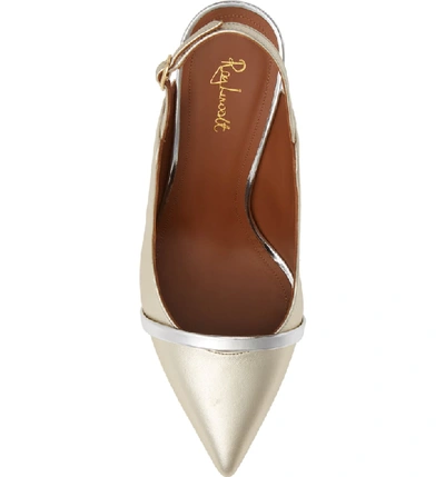 Shop Malone Souliers By Roy Luwolt Marion Pump In Gold Leather/ Silver