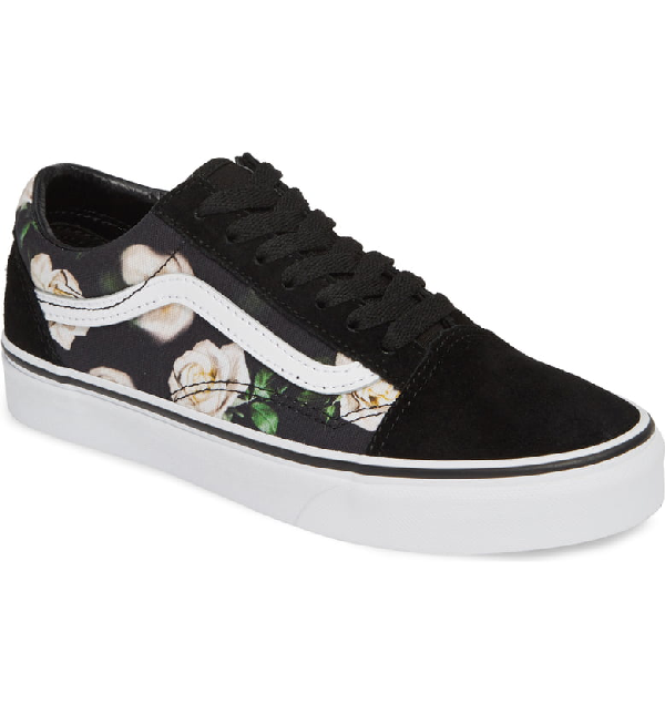 ua old skool lux floral sneaker