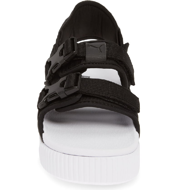 puma women's platform slide ylm sandal