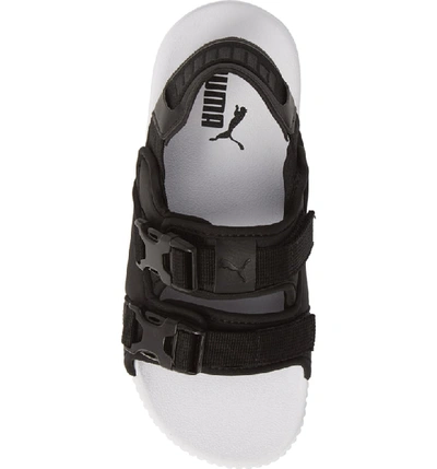 Shop Puma Platform Slide Ylm 19 Sandal In Black/ White