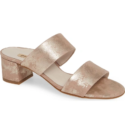 Shop Paul Green Meg Slide Sandal In Blush Metallic