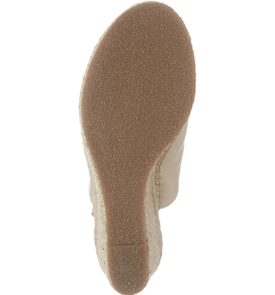 Shop Karl Lagerfeld Carina Wedge Sandal In Light Champagne Nappa Leather