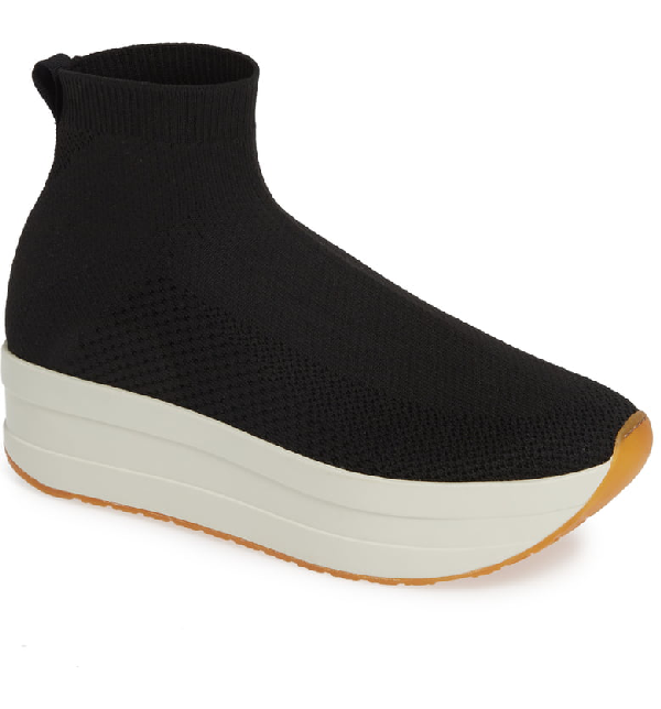 Vagabond Casey Platform Sock Sneaker In Black Fabric | ModeSens