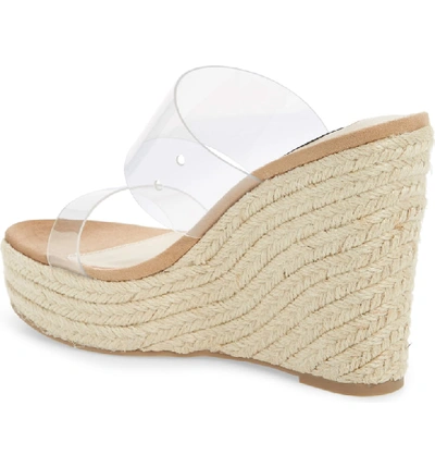 Steve Madden Sunrise Espadrille Wedge Slide Sandal In Clear | ModeSens