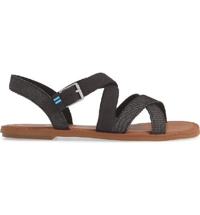 Shop Toms Sicily Sandal In Black Canvas