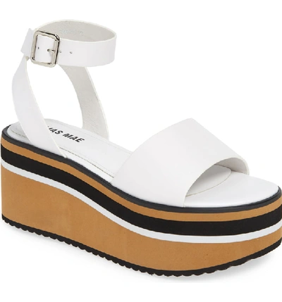 Shop Alias Mae Oasis Sandwich Platform Sandal In White Leather