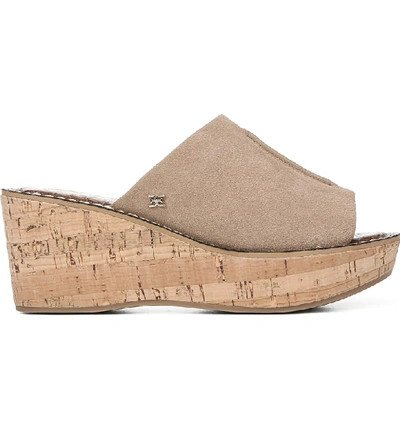 Shop Sam Edelman Ranger Platform Sandal In Oatmeal Suede