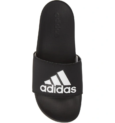 Shop Adidas Originals Adilette Comfort Slide Sandal In Black/ Black/ White