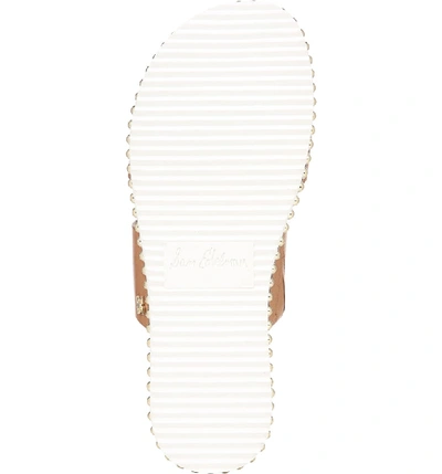 Shop Sam Edelman Asha Slide Sandal In Natural Buff Leather