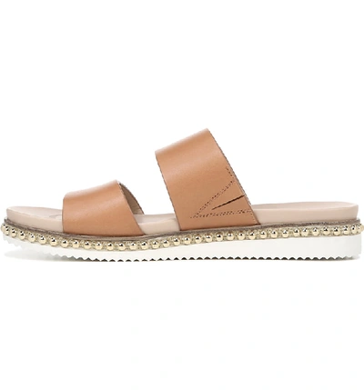 Shop Sam Edelman Asha Slide Sandal In Natural Buff Leather