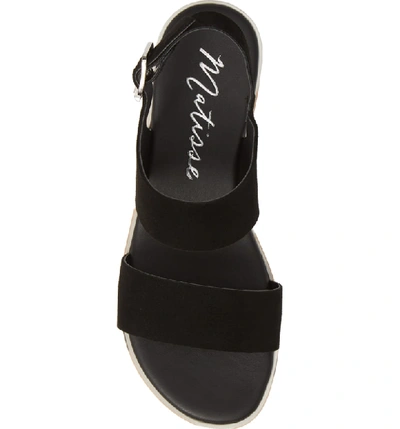 Shop Matisse Geo Platform Sandal In Black Suede