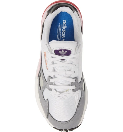 Shop Adidas Originals Falcon Sneaker In White/ White/ Grey Three