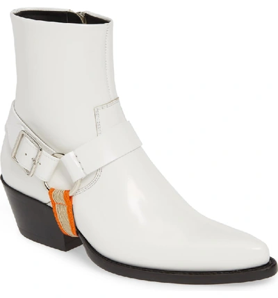 Shop Calvin Klein 205w39nyc Tex Harness Buckle Boot In White
