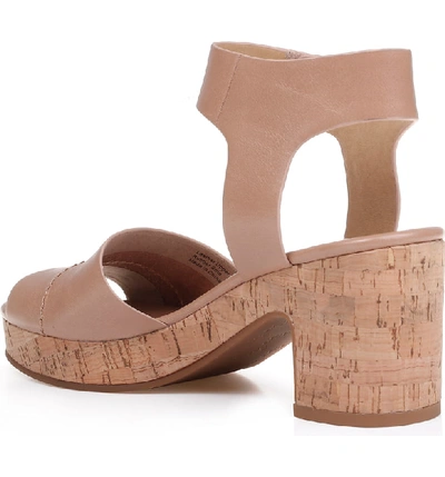 Shop Splendid Thatcher Platform Ankle Strap Sandal In Nude Leather