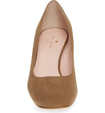 Shop Kate Spade Kylah Block Heel Pump In New Taupe