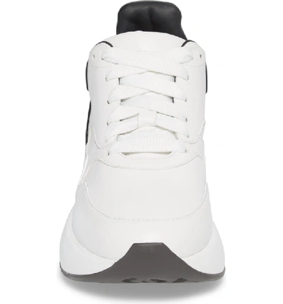Shop Alexander Mcqueen Oversized Lace-up Sneaker In White/ Black