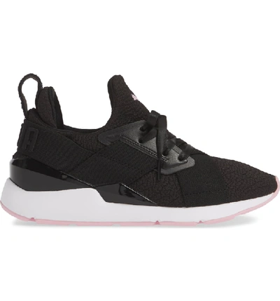 Shop Puma Muse Tz Sneaker In Black/ Pale Pink