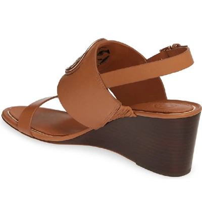 Shop Tory Burch Miller Wedge Sandal In Tan