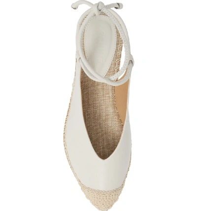 Shop Schutz Laba Wraparound Espadrille Sandal In Vegetal Soft White Leather