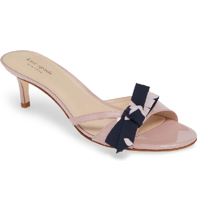 Shop Kate Spade Simona Bow Slide Sandal In Light Lilac/parisian Navy