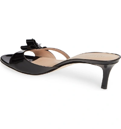 Shop Kate Spade Simona Bow Slide Sandal In Black Patent