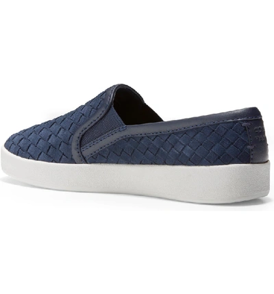 Shop Cole Haan Grandpro Woven Slip-on Sneaker In Marine Blue Suede