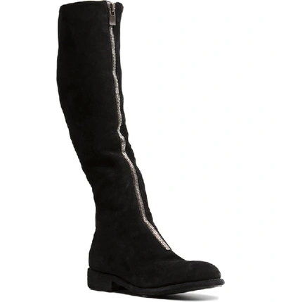 Shop Guidi Front Zip Tall Boot In Black