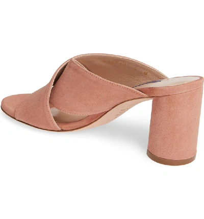 Shop Stuart Weitzman Galene Sandal In Desert Rose Suede