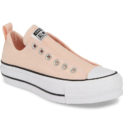 Shop Converse Chuck Taylor All Star Lift Slip-on Sneaker In Washed Coral/ White/ Black