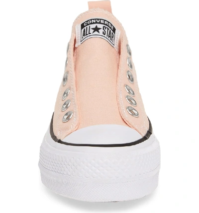 Shop Converse Chuck Taylor All Star Lift Slip-on Sneaker In Washed Coral/ White/ Black