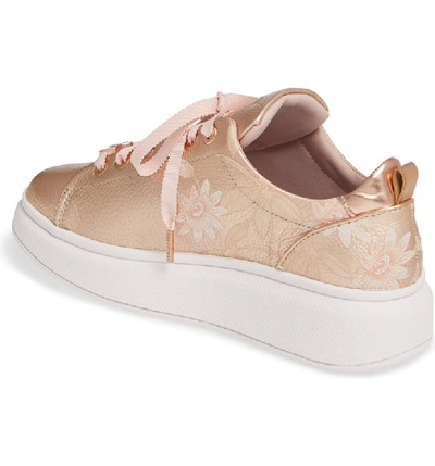 Ted Baker Ailbe 4 Printed Sneaker In Rose Gold Leather | ModeSens